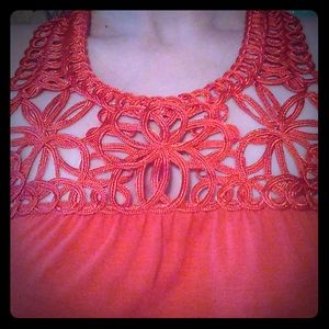 Comfortable coral dress